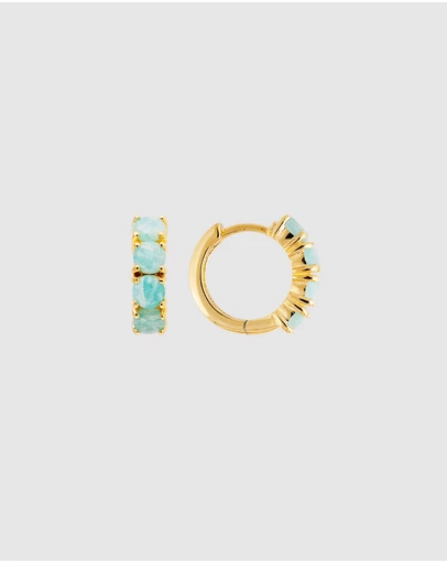 FAIRLEY - Amazonite Midi Hoops