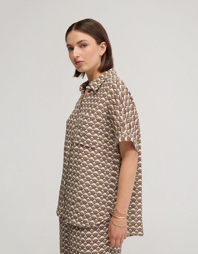 Oxford - Jasmine Short Sleeve Printed Shirt
