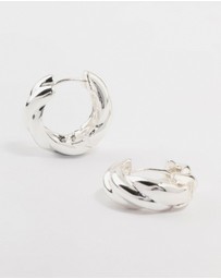 Lovisa - Silver Plated Twisted Hoop Earrings