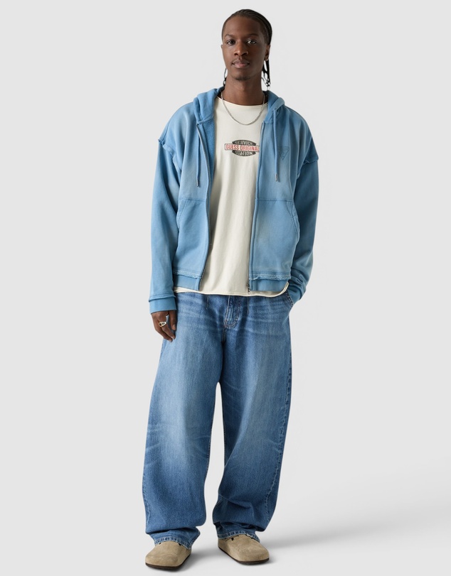 GUESS Originals - GUESS Originals Triangle Logo Zip-Up Hoodie