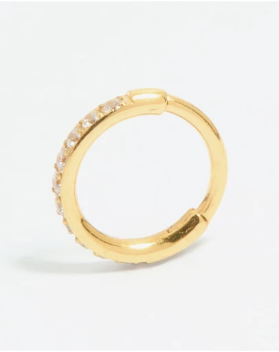 Lovisa - Gold Plated Surgical Steel Cubic Zirconia Micro Clicker