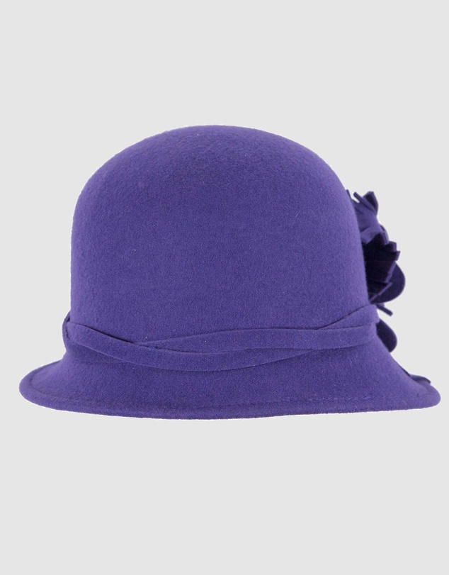 Max Alexander - Winter Felt Purple Cloche Hat