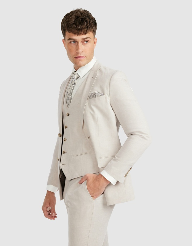 Tarocash - Jae Slim Linen Suit Jacket