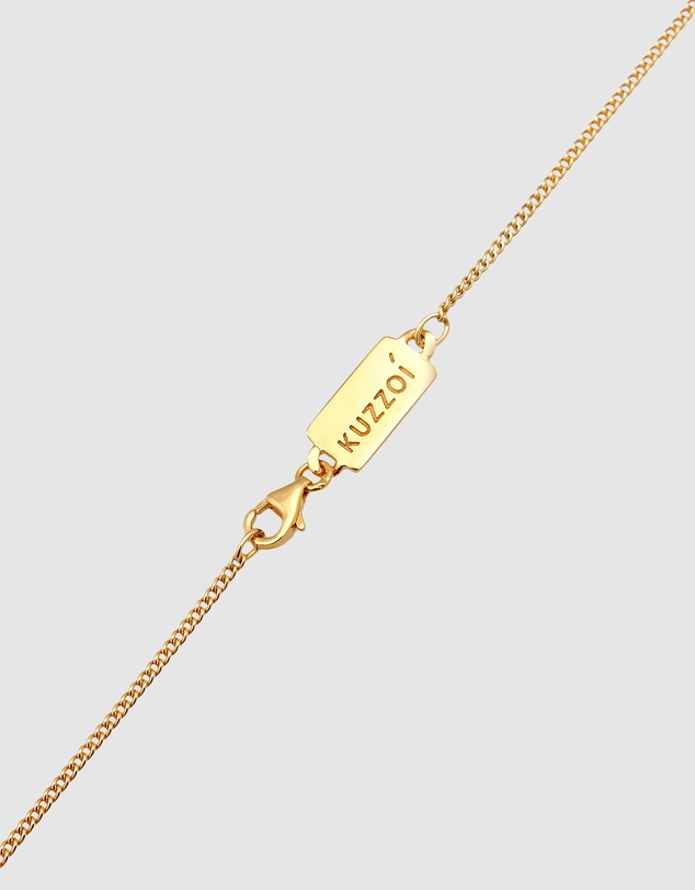 Kuzzoi - ICONIC EXCLUSIVE - Long Necklace with Cross Pendant in Gold-Plated 925 Sterling Silver