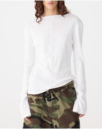 Bassike - Front Seam Rib Long Sleeve T-Shirt
