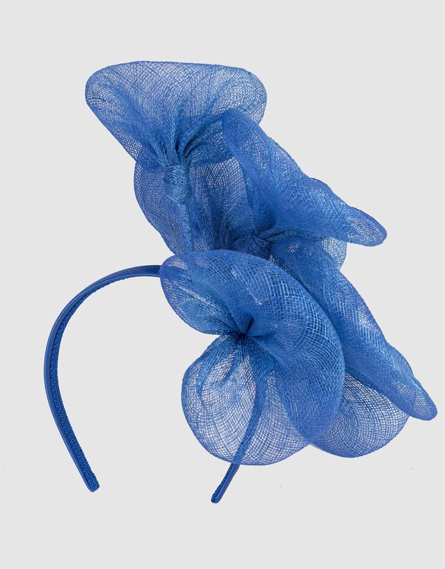 Max Alexander - Large Lilly Royal Blue Flower Fascinator