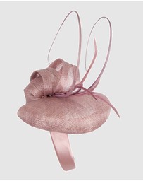 Max Alexander - Pillbox Dusty Pink Racing Fascinator