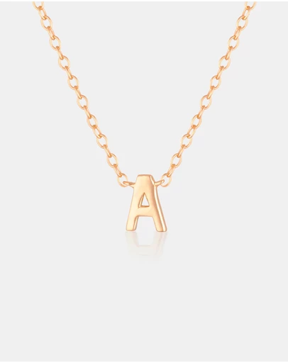 The Silver Collective - Children's A-Z Letter Necklace - A