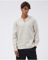 AERE - Linen LS Camp Collar Shirt