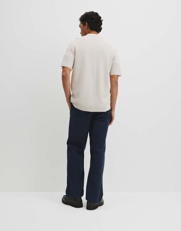 Country Road - Australian Good Earth Cotton Textured Stripe Knit Shirt