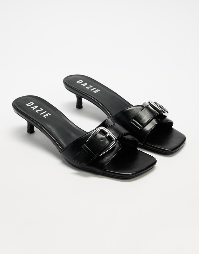 Dazie - Rosetta Buckle Kitten Heels