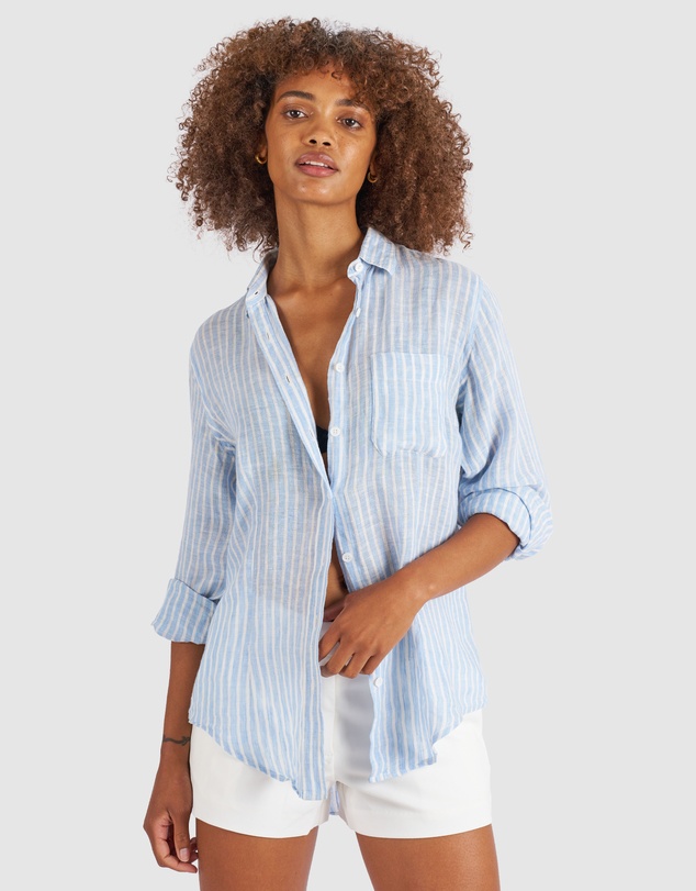 CAMIXA - Rina Striped Linen Shirt