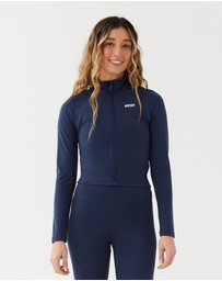 Upstate - Butter Cropped Zip Through - Night Sky