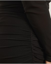 Atmos&Here Curvy - Elsa Long Sleeve Mesh Mini Dress