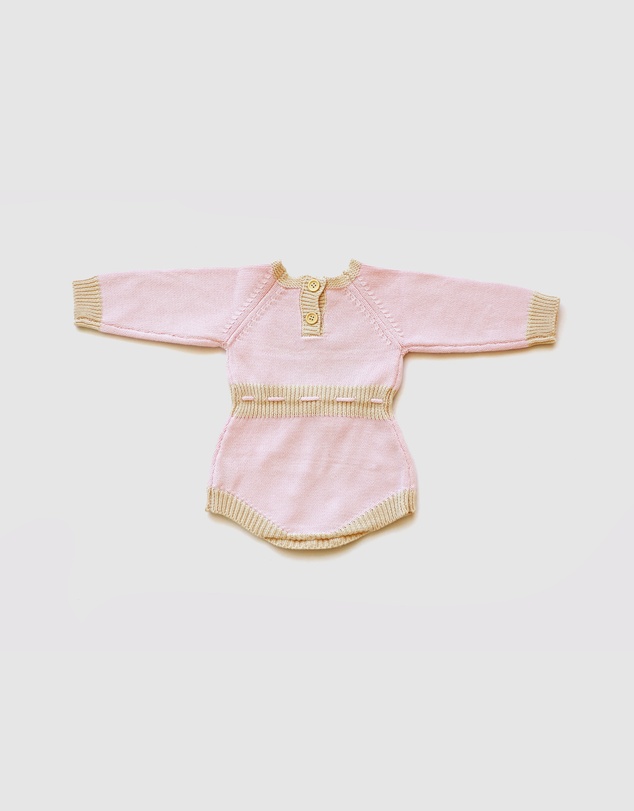 WITH LOVE FOR KIDS - Long Sleeve Knitted Romper - Babies