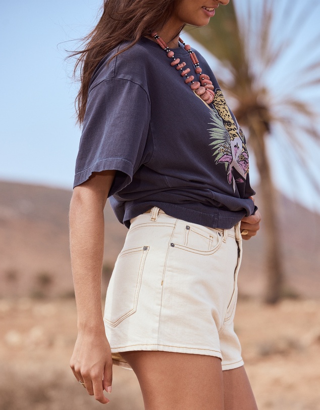 Roxy - Womens Chlo Natural Denim Shorts