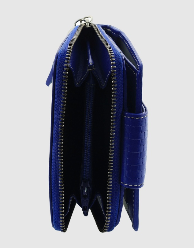 Pierre Cardin - Woven Leather Zip-Around Bi-Fold Wallet with RFID