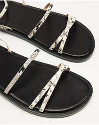 AERE - Ankle Wrap Leather Sandals