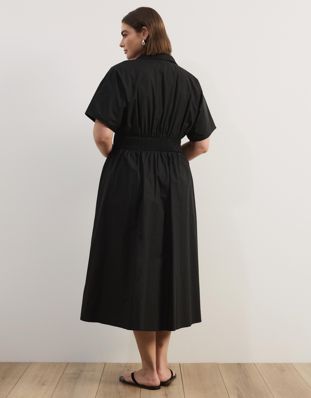 Atmos&Here Curvy - Ines Shirring Waist Midi Dress