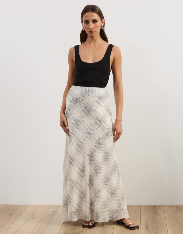 Atmos&Here - Aura Check Maxi Skirt