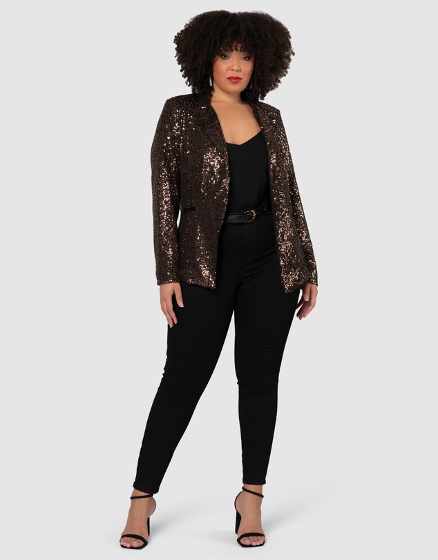 Pink Dusk by Curve Project - All Day & Night Sequin Jacket