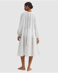 Polo Ralph Lauren - Cotton & Linen Tiered Long Sleeve Beach Dress