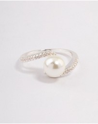 Lovisa - Silver Plated Wrapped Pearl Ring