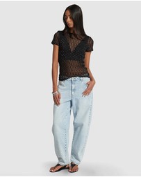 Decjuba - Zoe Lace Rhinestone Tee