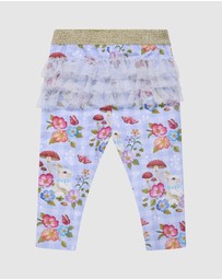 Fleur Harris - 'Curious Bunny' Fabulous Frilled Legging in Cornflower Check