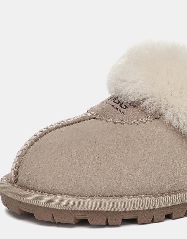 EVERAU - Australian Shepherd Ugg Waffle Slipper Sheepskin Upper House Shoes