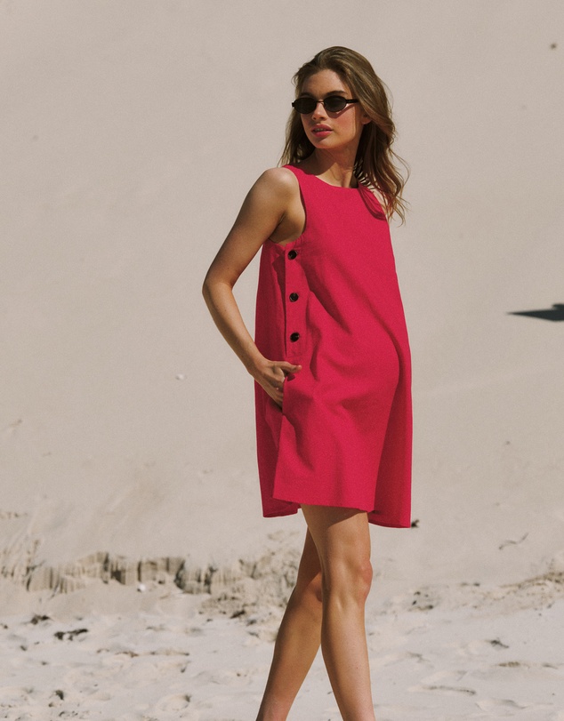 Soon Maternity - Maeve Linen Feeding Dress