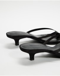 Atmos&Here - Oceane Satin Kitten Heel Sandals