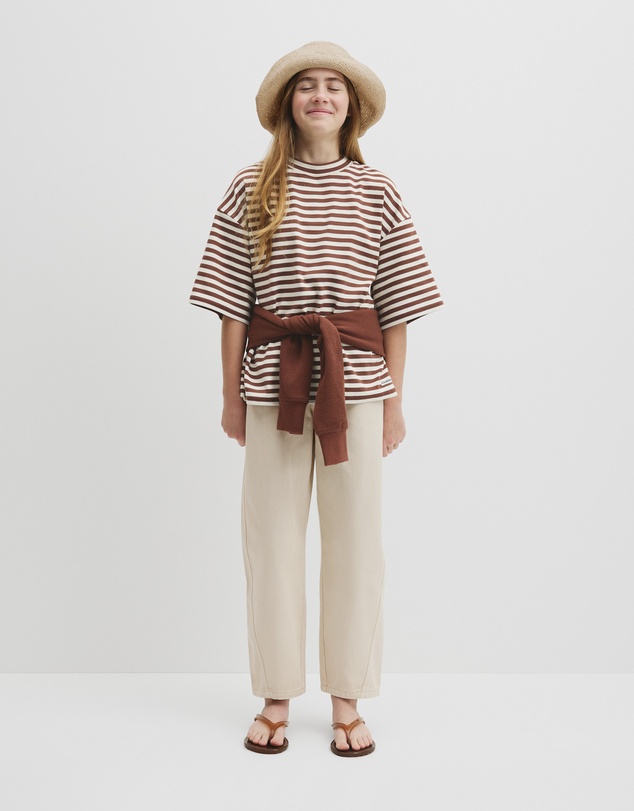 Country Road - Teen Australian Cotton Blend Short Sleeve Oversized Stripe T-shirt