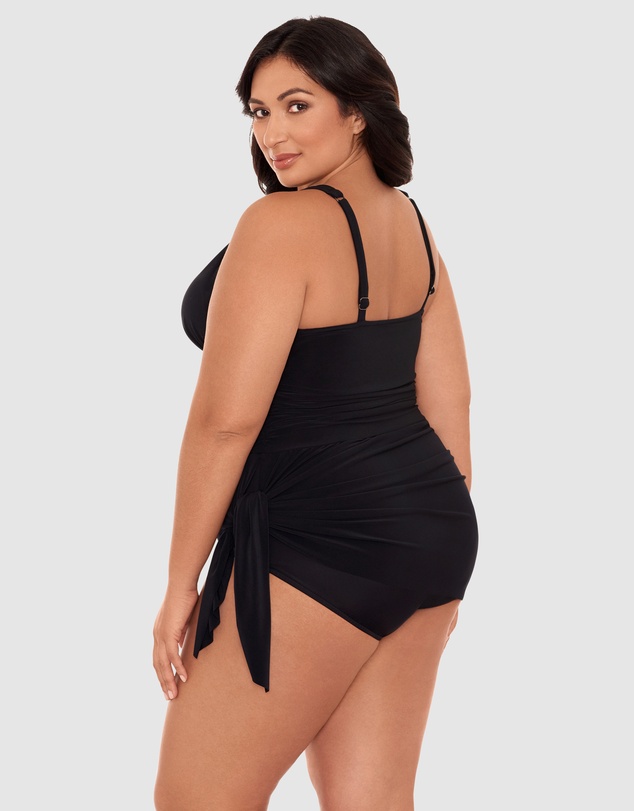 Magicsuit - Celine V Neck Short Plus Size Swimdress