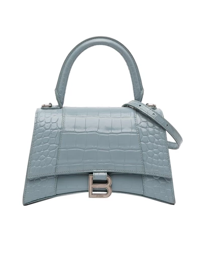 Pre-Loved by Azura Reborn - Pre-Loved Small Croc Embossed Hourglass Top Handle Bag