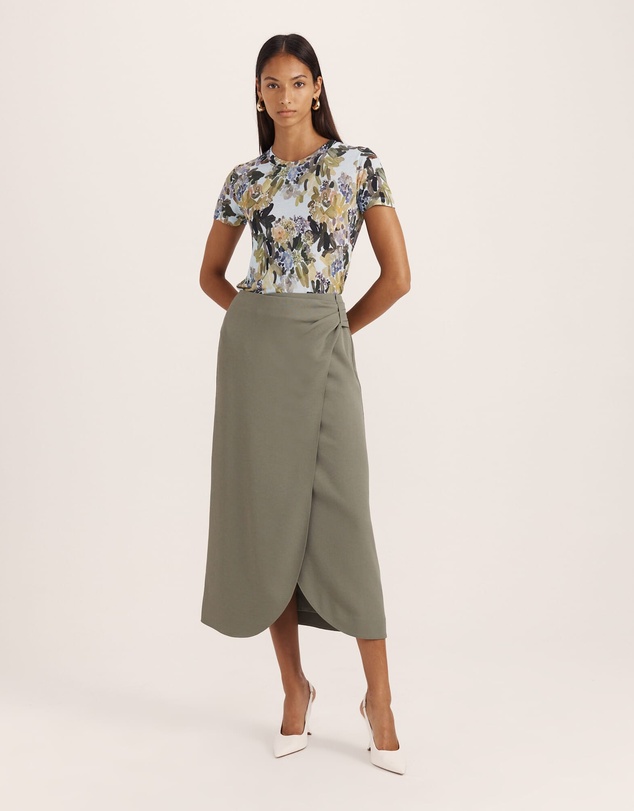 SABA - Dharma Drape Midi Skirt