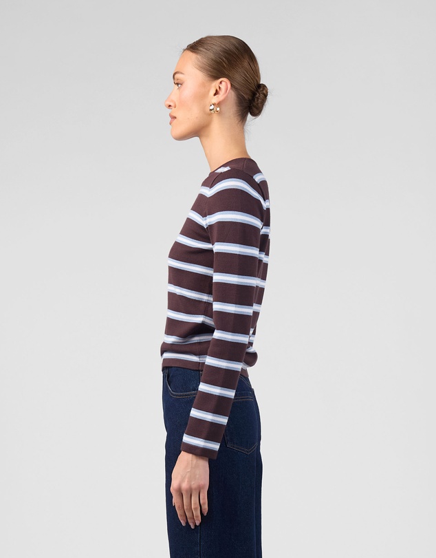 MVN - Stripe Long Sleeve Knit Top