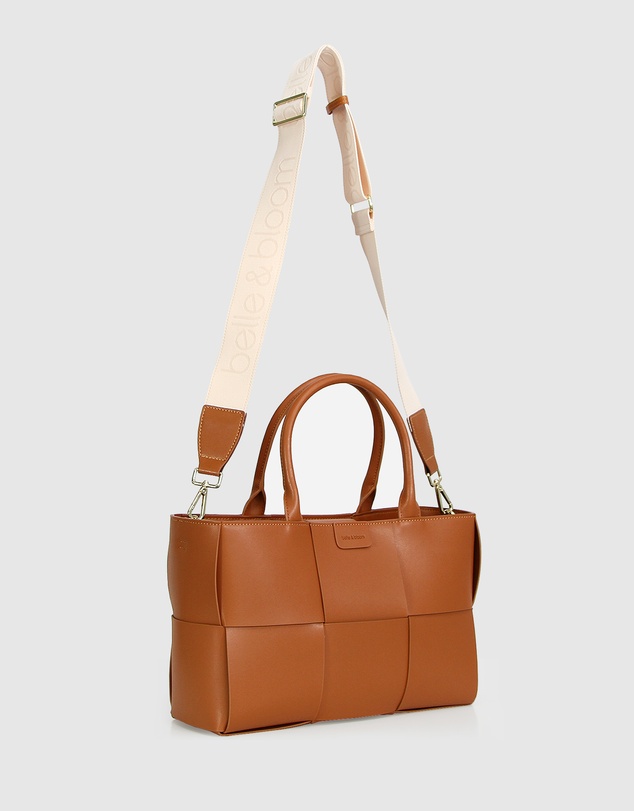 Belle & Bloom - Long Way Home Woven Tote - Camel