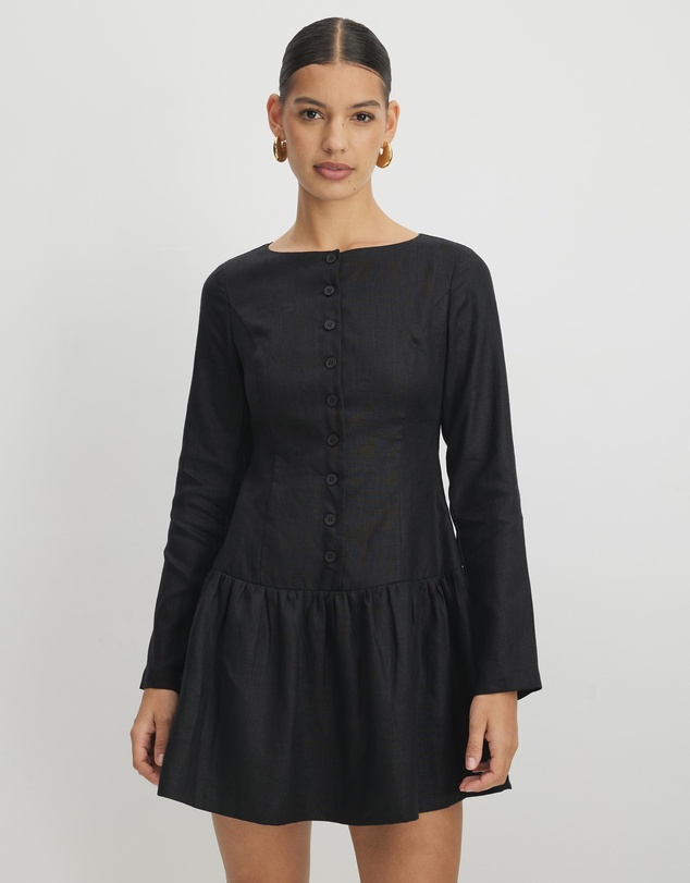AERE - Appoline Linen Mini Dress