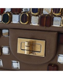 Pre-Loved by Azura Reborn - Pre-Loved Paris Byzance Gripoix Bijoux Reissue 2.55 Calfskin Single Flap 225
