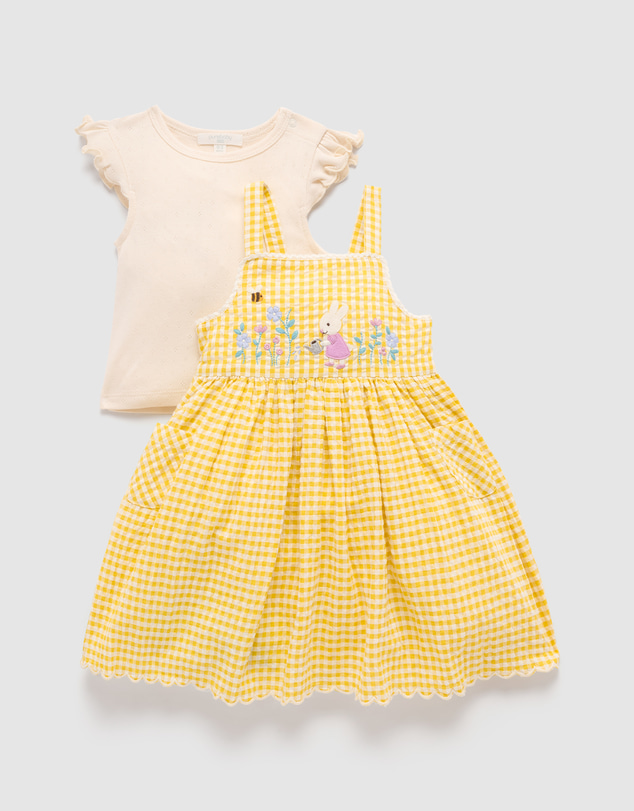 Purebaby - Gingham Sundress-Kids-Babies