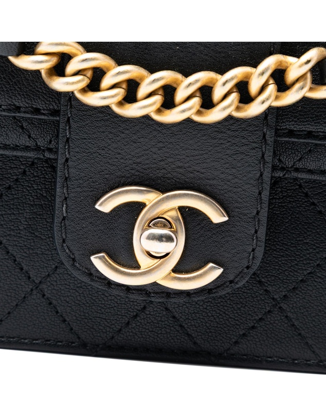 Pre-Loved by Azura Reborn - Pre-Loved Quilted Calfskin Front Chain Flap
