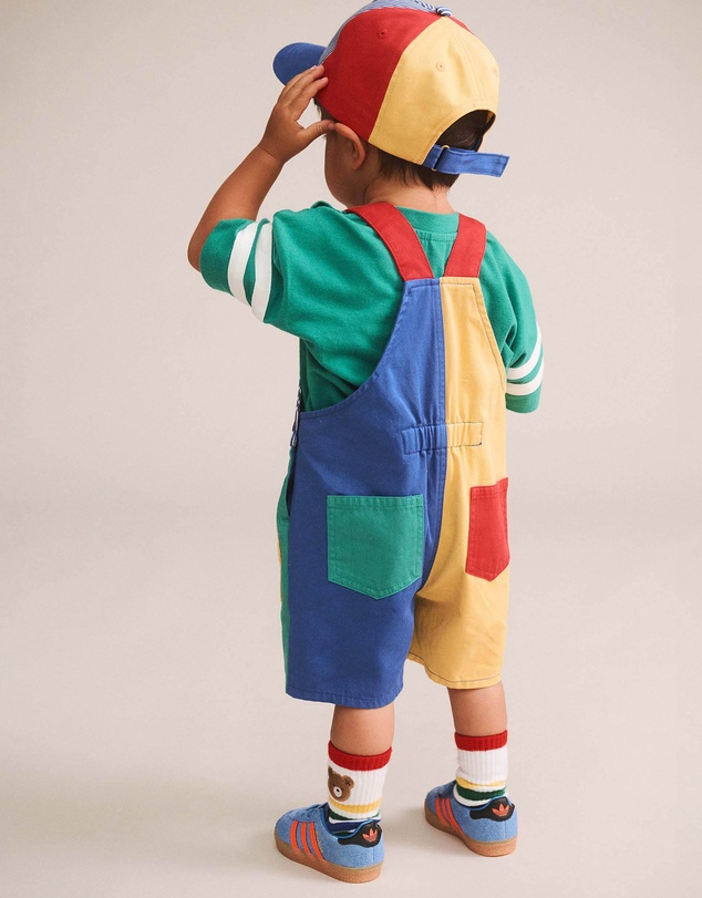 Huxbaby - Colour Block Pocket Shortall - Babies-Kids