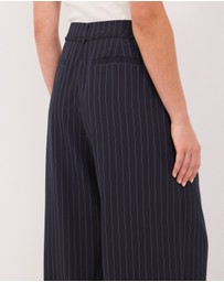 Calli - Rhode Pinstripe Wide Leg Pants