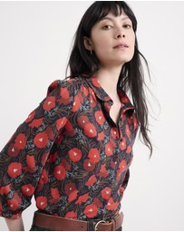 Seasalt - Seasalt Cornwall Navy 3/4 Embrace Shirt