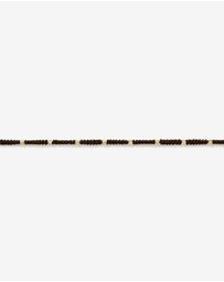 Michael Hill - Brown Cord Bead Bracelet in 10kt Yellow Gold