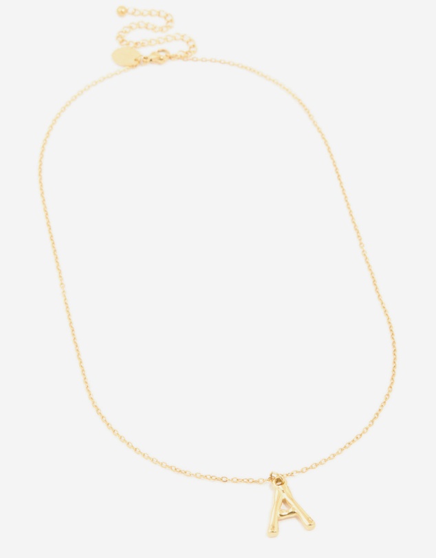 Lovisa - Waterproof Gold Plated Stainless Steel Bamboo Letter A Necklace