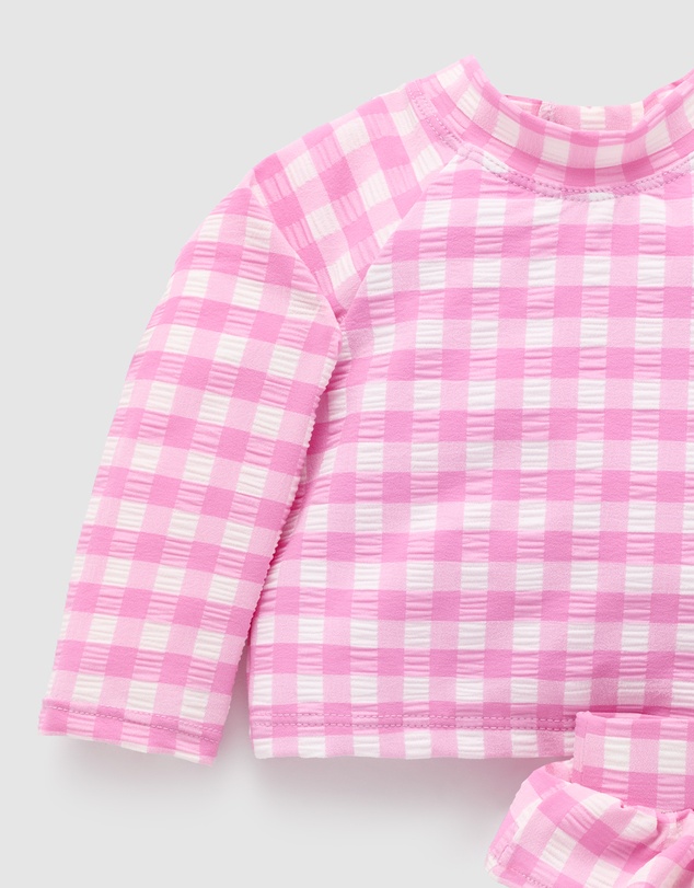 Purebaby - Printed Long Sleeve Rashie Set- Kids-Babies
