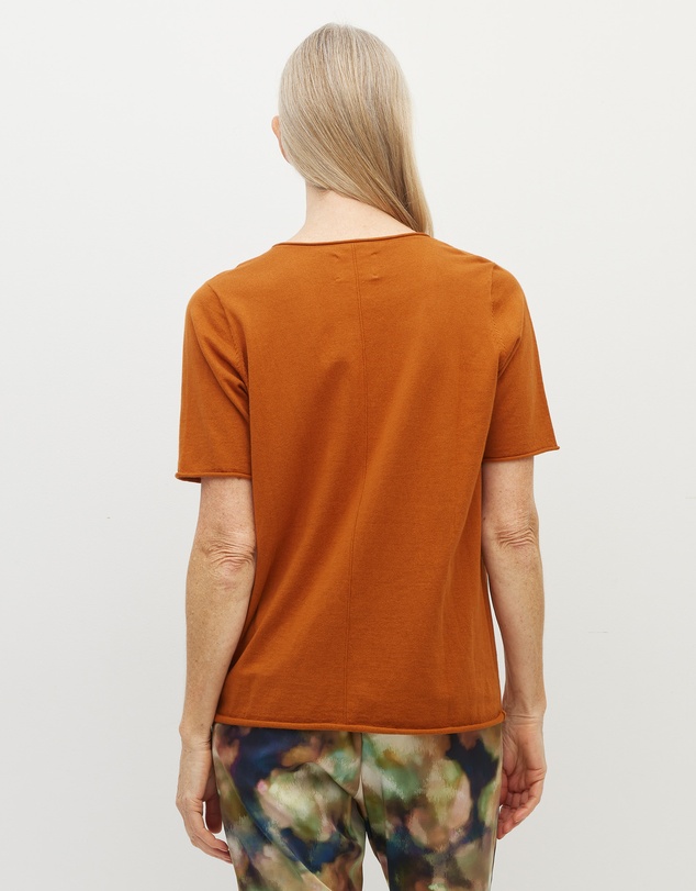 JH Lounge - JHL V-Neck T (Fine Cotton Cashmere) Tobacco