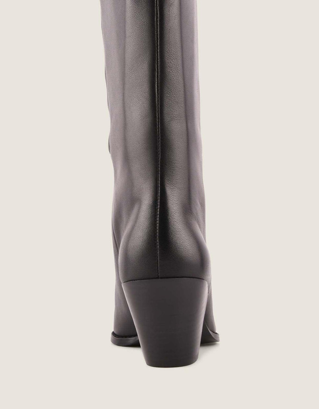 Shelly Shen - Flavia Heel Long Boots Black Leather